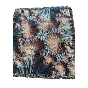 Zouassi Woven Magic Fractal Lenticular Print Throw Woven Blanket 50x60 In